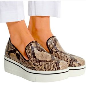 Stella McCartney Snakeskin Platform Sneakers
